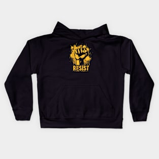 Resist Protest fist - Yellow Gold Kids Hoodie